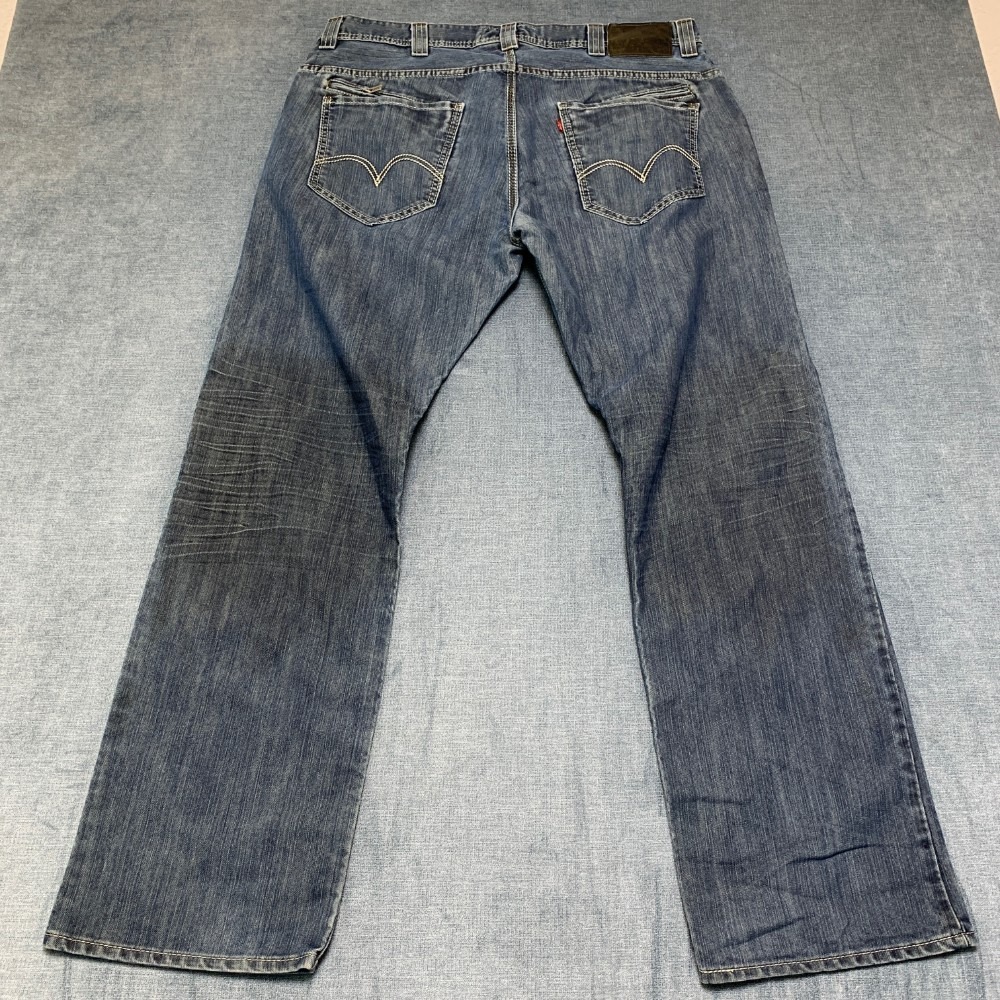 Vintage Levi's 514 The Original Jeans Men 38x32 Blue Denim Slim Fit Straight Leg